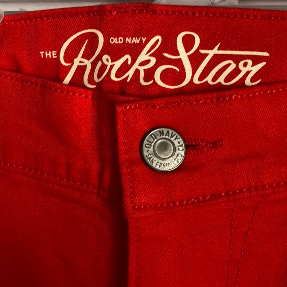 Old Navy, women’s, Rockstar Jeans, orange